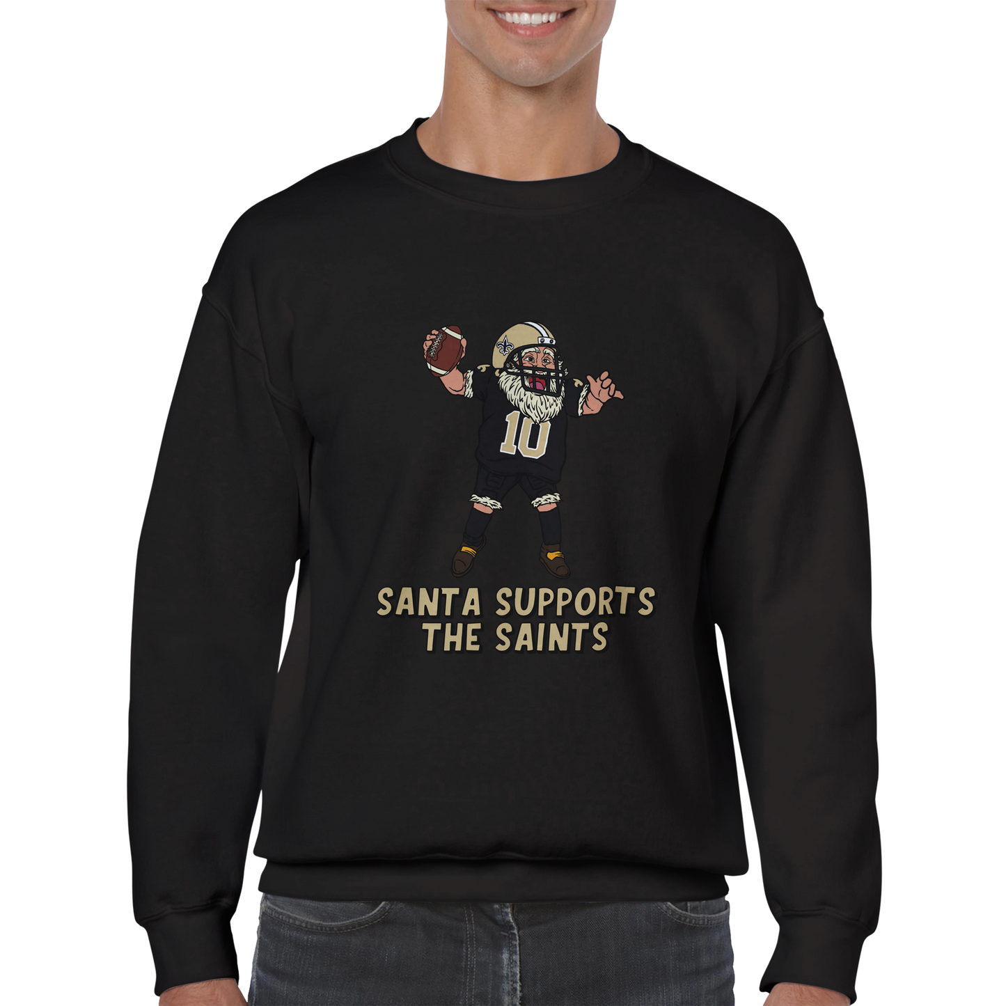 New Orleans Saints Unisex Crewneck Santa Sweatshirt