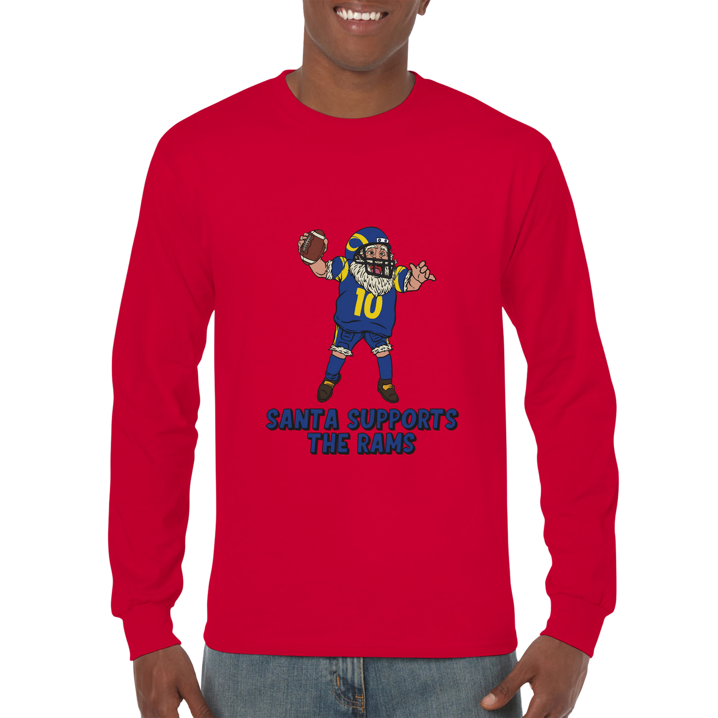 Los Angeles Rams Unisex Longsleeve Santa T-shirt