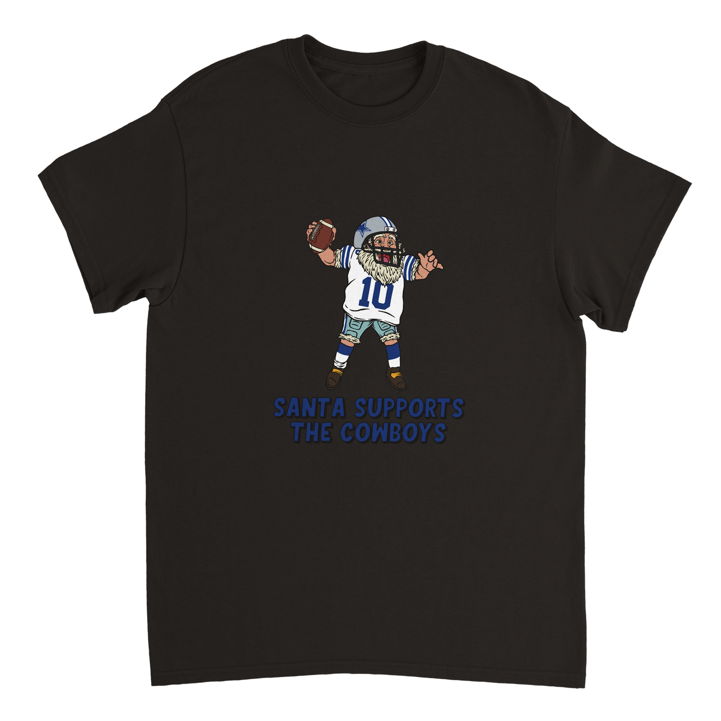 Dallas Cowboys Unisex Crewneck Santa T-shirt