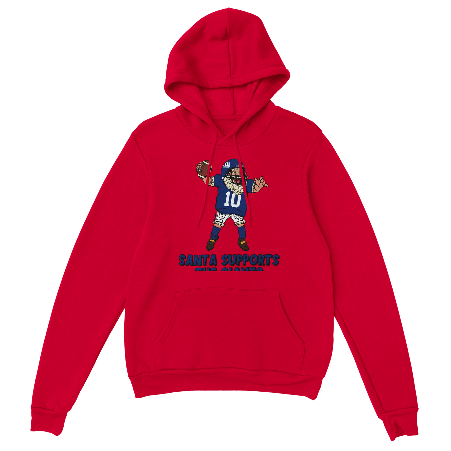 New York Giants Unisex Pullover Santa Hoodie