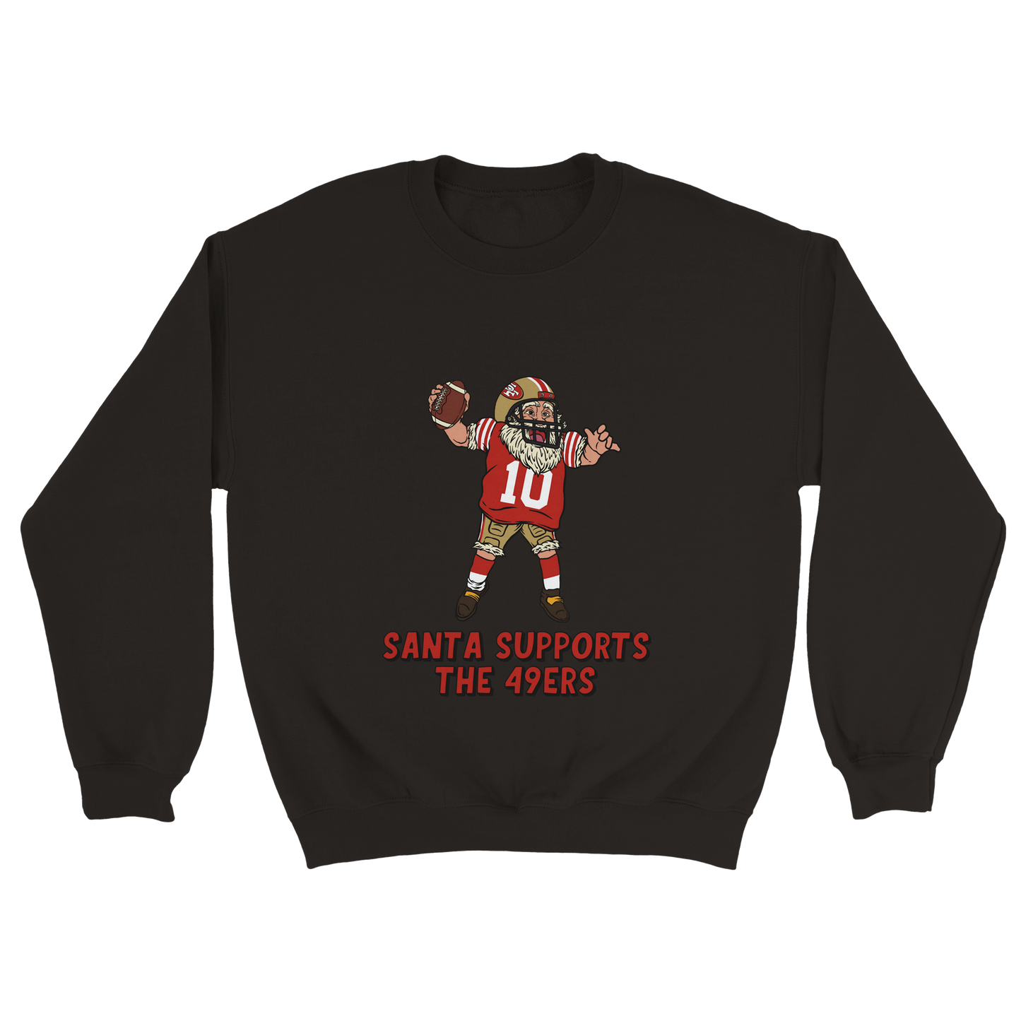 San Francisco 49ers Unisex Crewneck Santa Sweatshirt