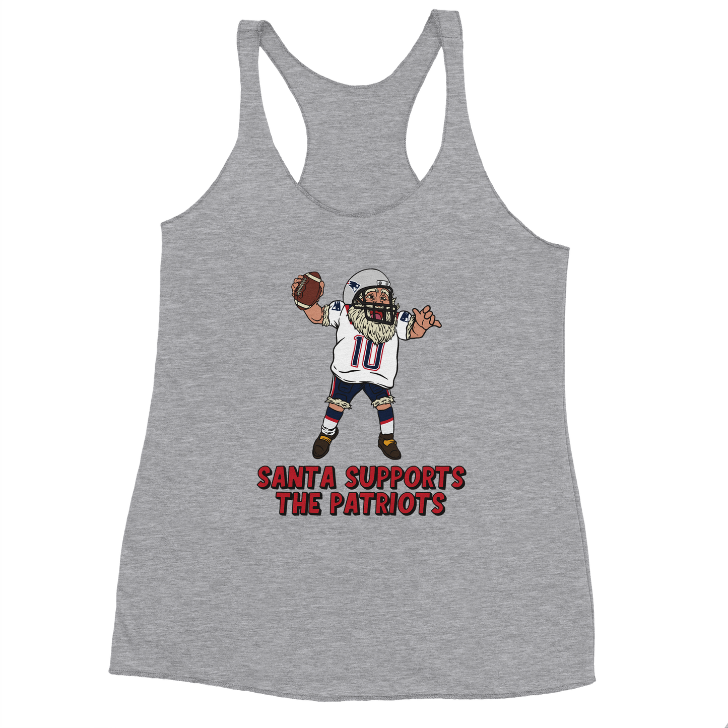 New England Patriots Women's Racerback Santa Tank Top