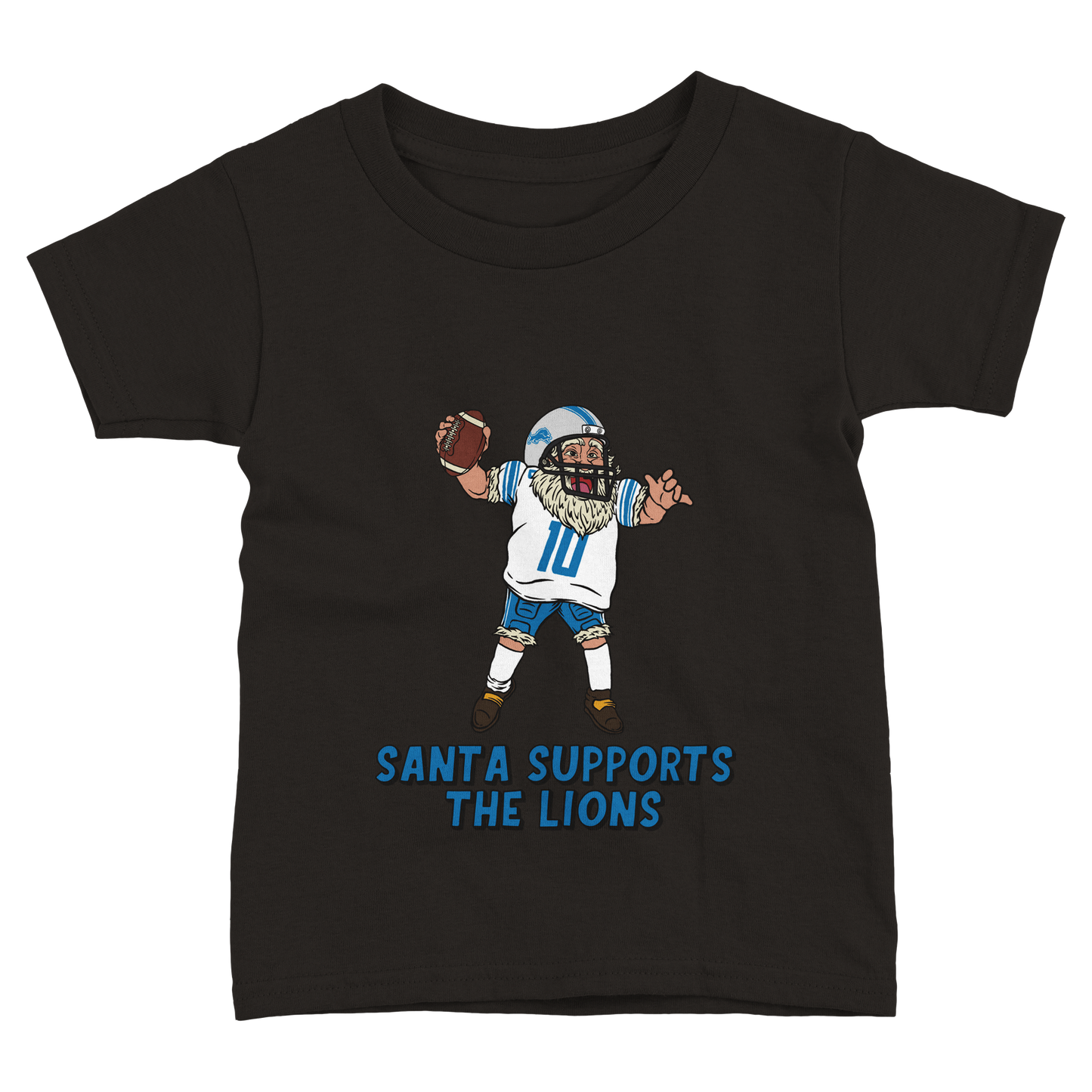 Detroit Lions Toddler Fine Jersey Santa T-Shirt