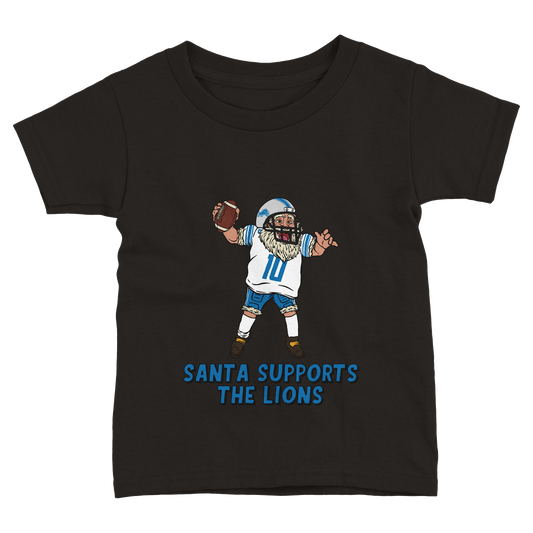 Detroit Lions Toddler Fine Jersey Santa T-Shirt