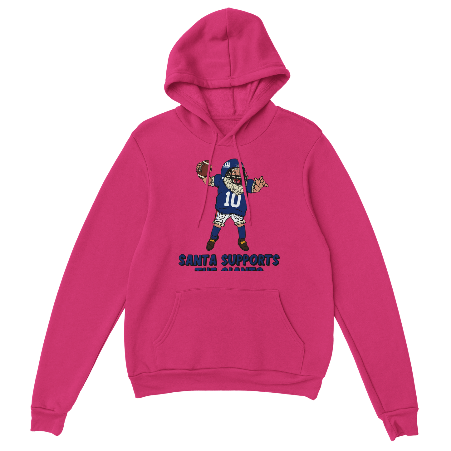 New York Giants Unisex Pullover Santa Hoodie