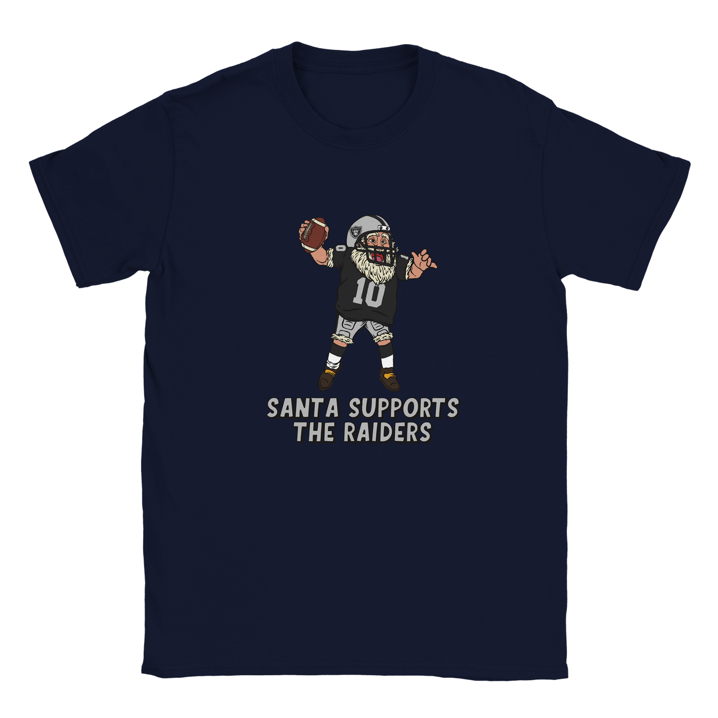 Las Vegas Raiders Kids Crewneck Santa T-shirt