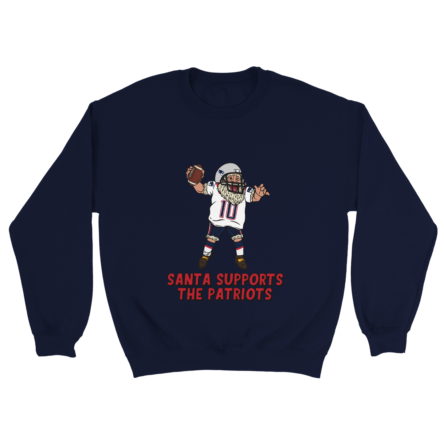 New England Patriots Unisex Crewneck Santa Sweatshirt