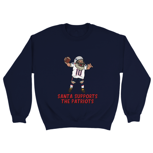 New England Patriots Unisex Crewneck Santa Sweatshirt