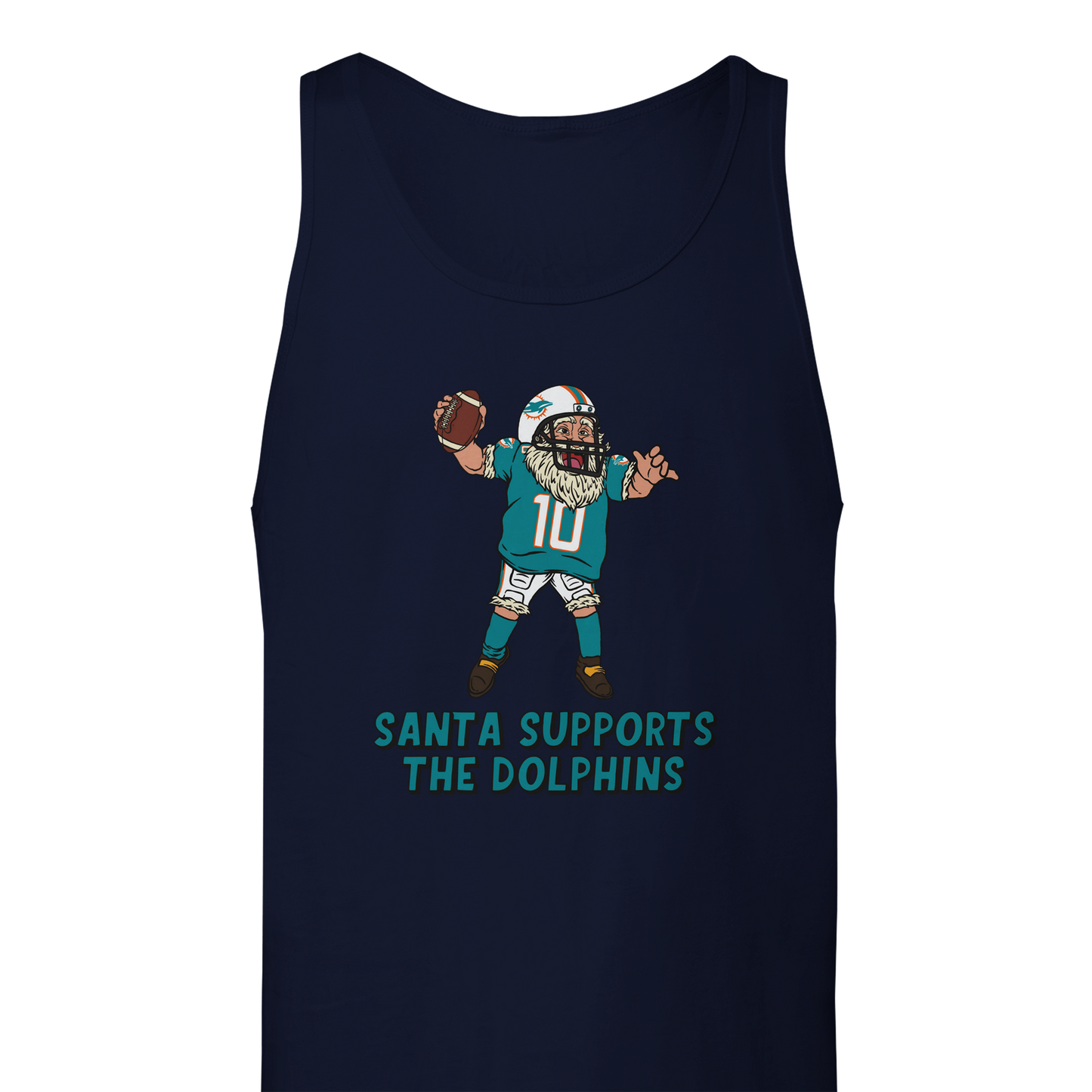 Miami Dolphins Unisex Santa Tank Top