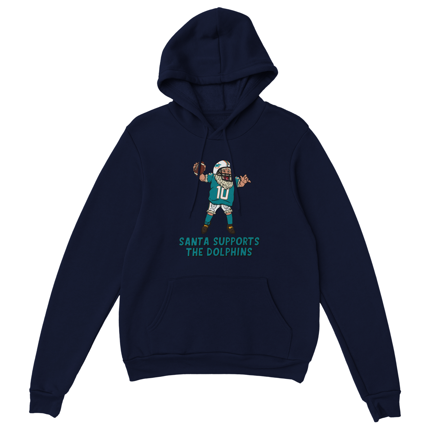 Miami Dolphins Unisex Pullover Santa Hoodie