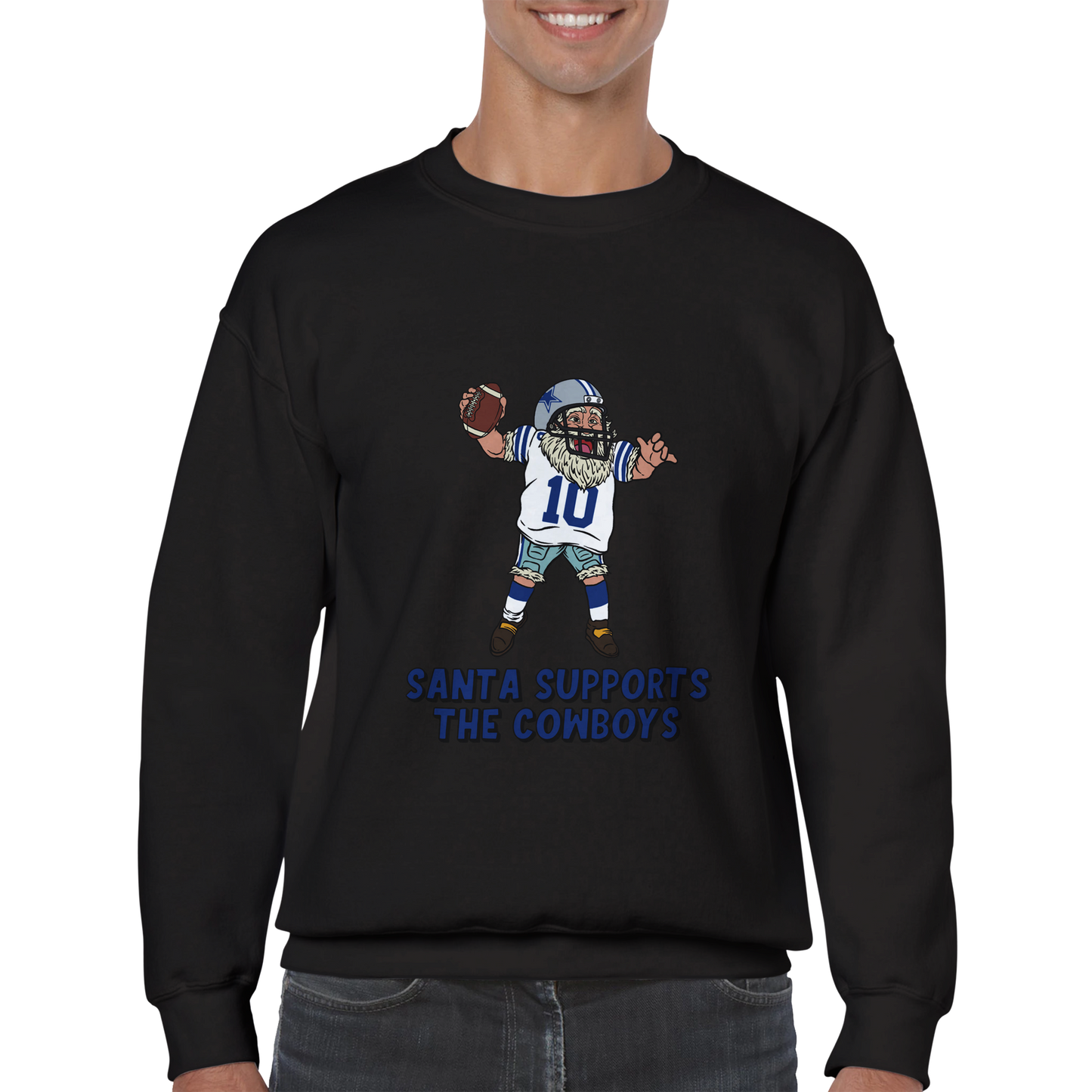 Dallas Cowboys Unisex Crewneck Santa Sweatshirt