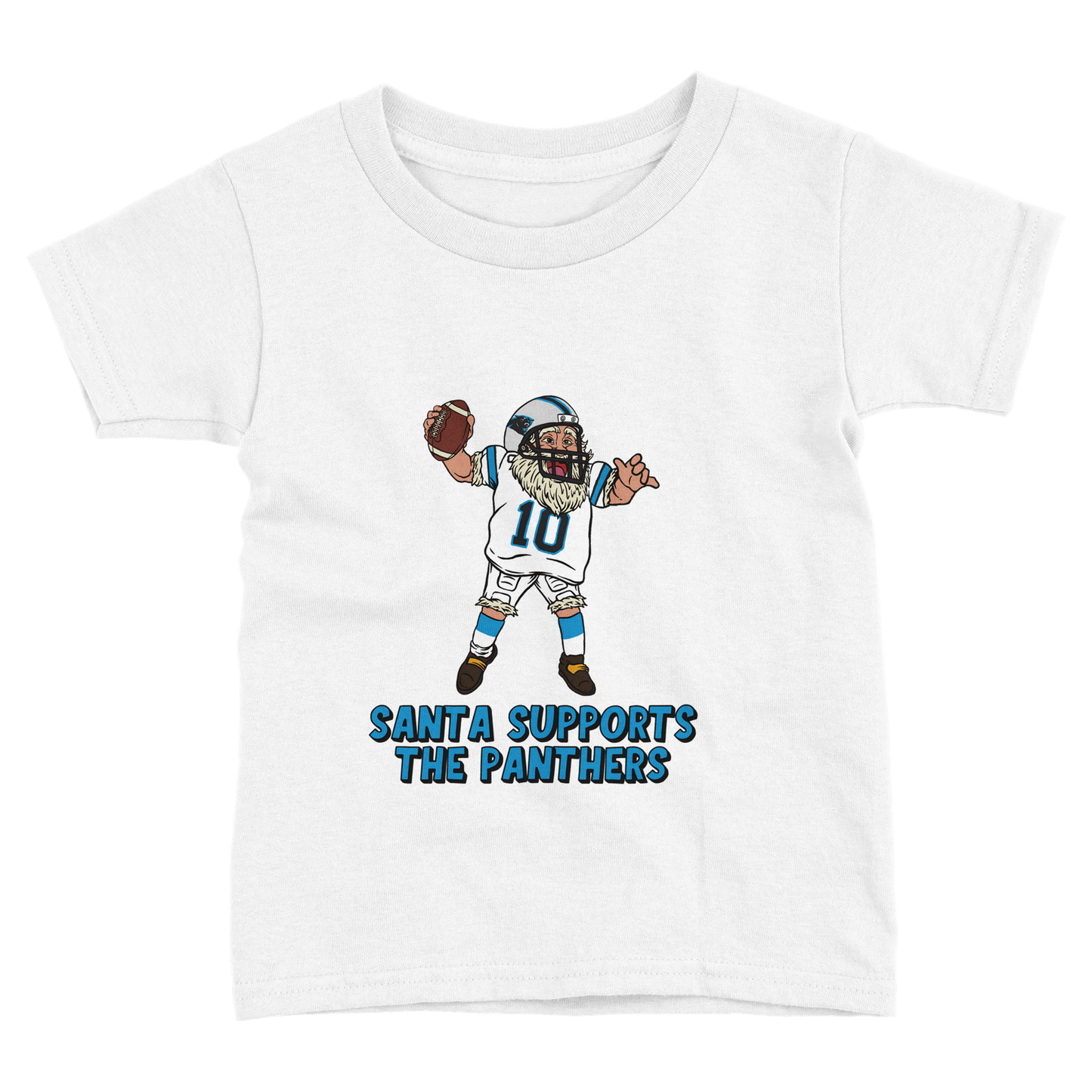 Carolina Panthers Fine Jersey Santa T-Shirt