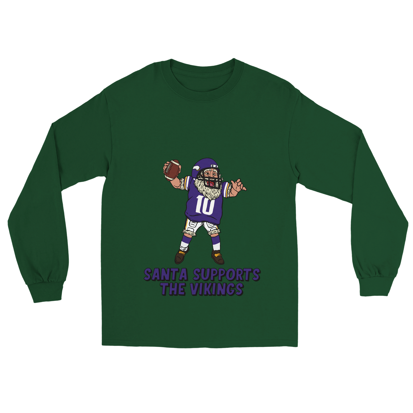 Minnesota Vikings Unisex Longsleeve Santa T-shirt