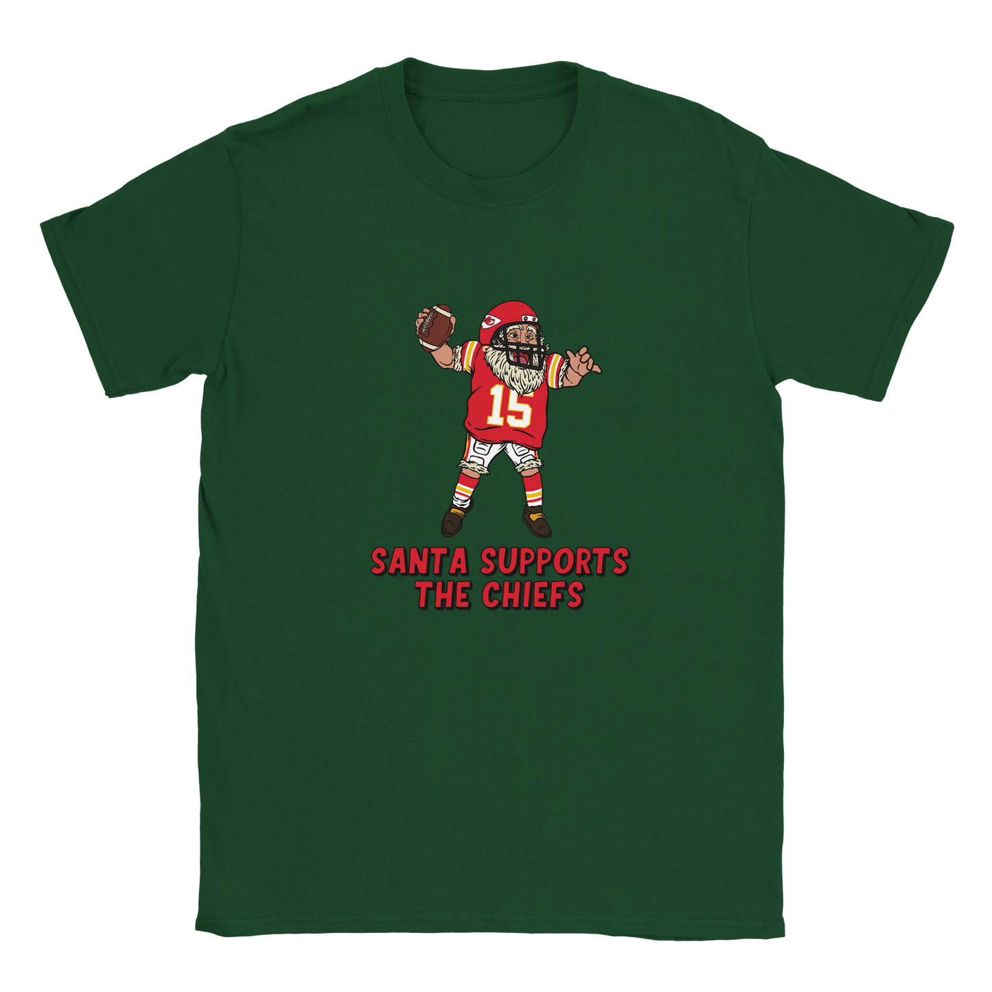 Kansas City Chiefs Kids Crewneck Santa T-shirt