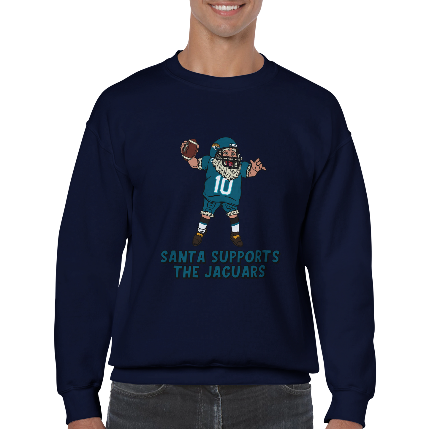 Jacksonville Jaguars Unisex Crewneck Santa Sweatshirt