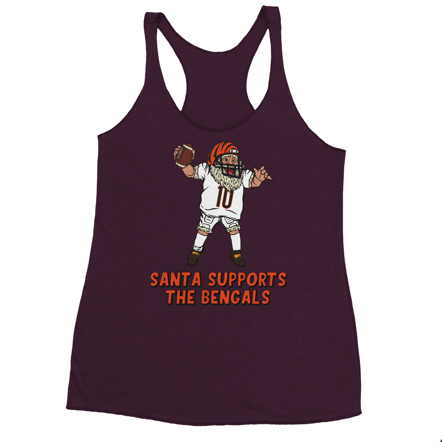 Cincinnati Bengals Women's Racerback Santa Tank Top