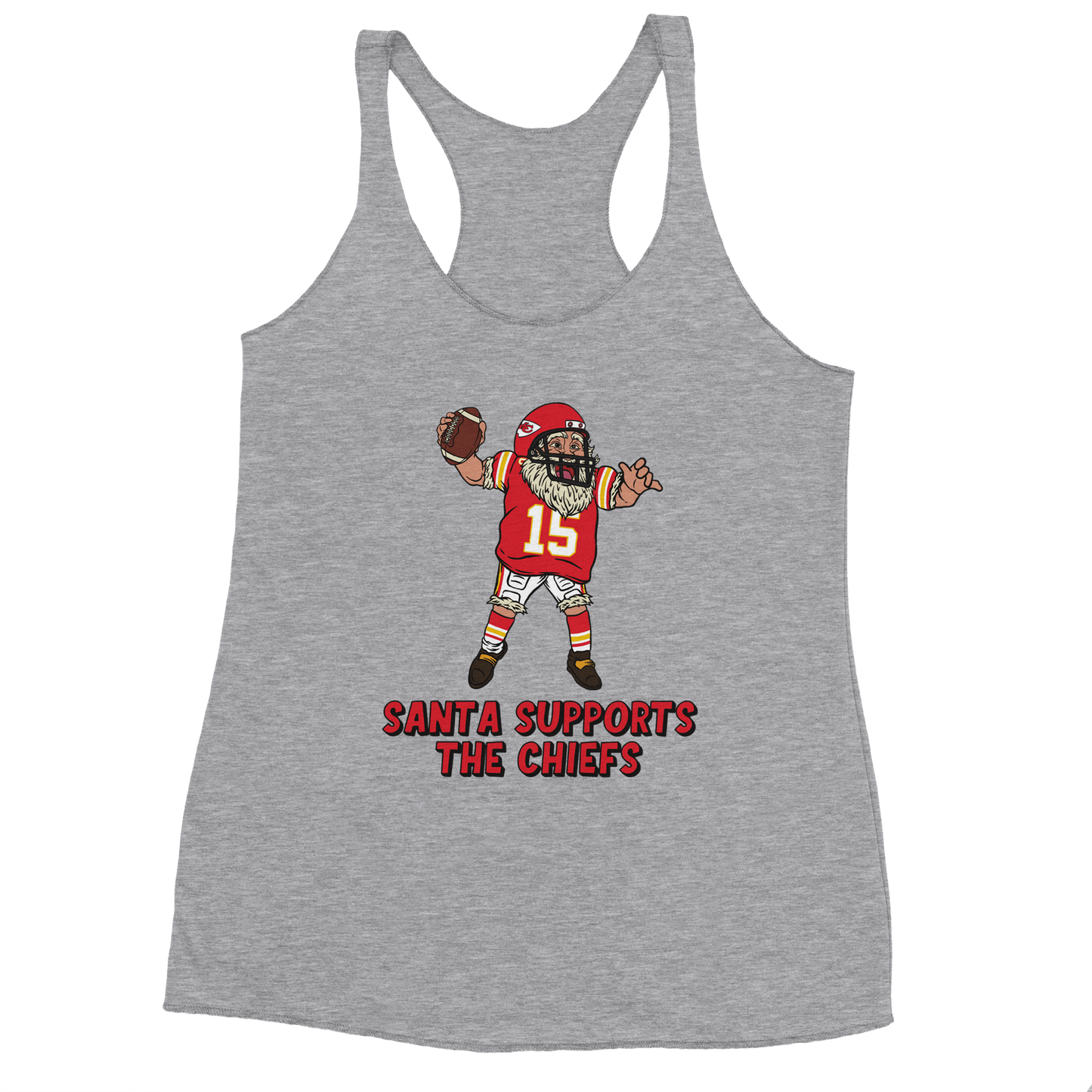 Kansas City Chiefs Women's Racerback Santa Tank Top