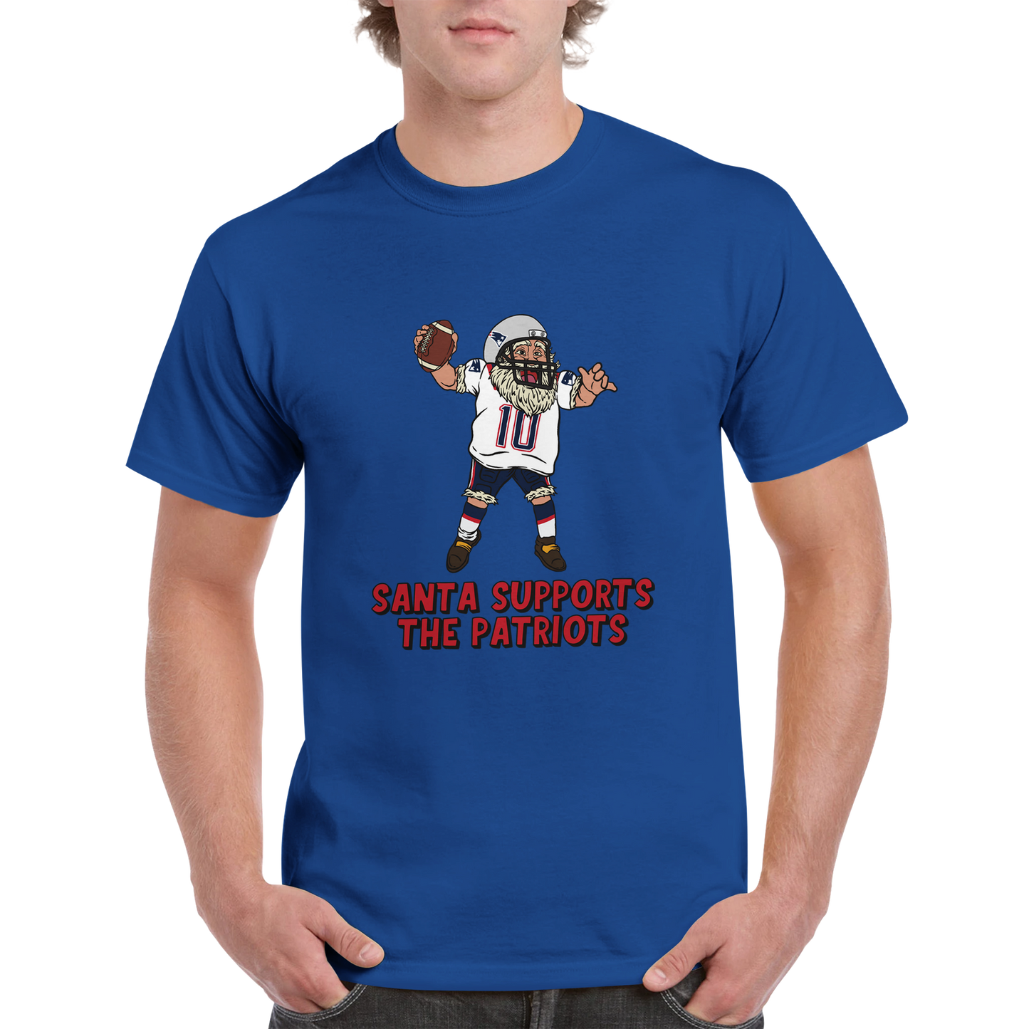 New England Patriots Unisex Crewneck Santa T-shirt