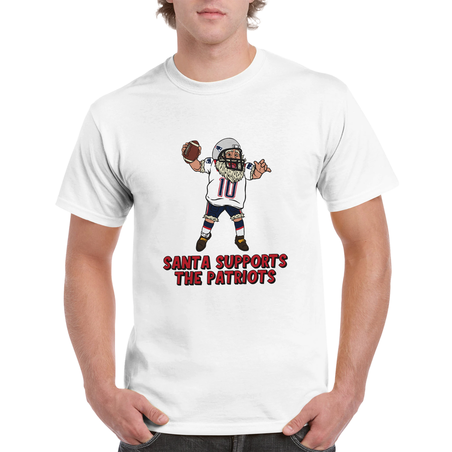 New England Patriots Unisex Crewneck Santa T-shirt