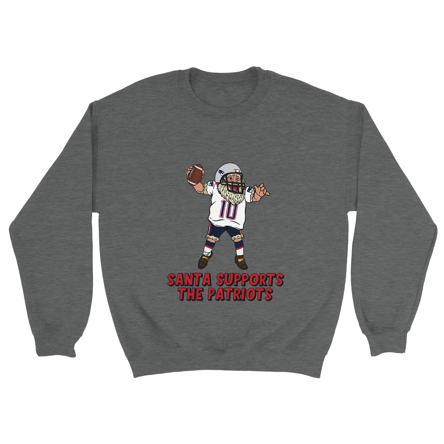 New England Patriots Unisex Crewneck Santa Sweatshirt