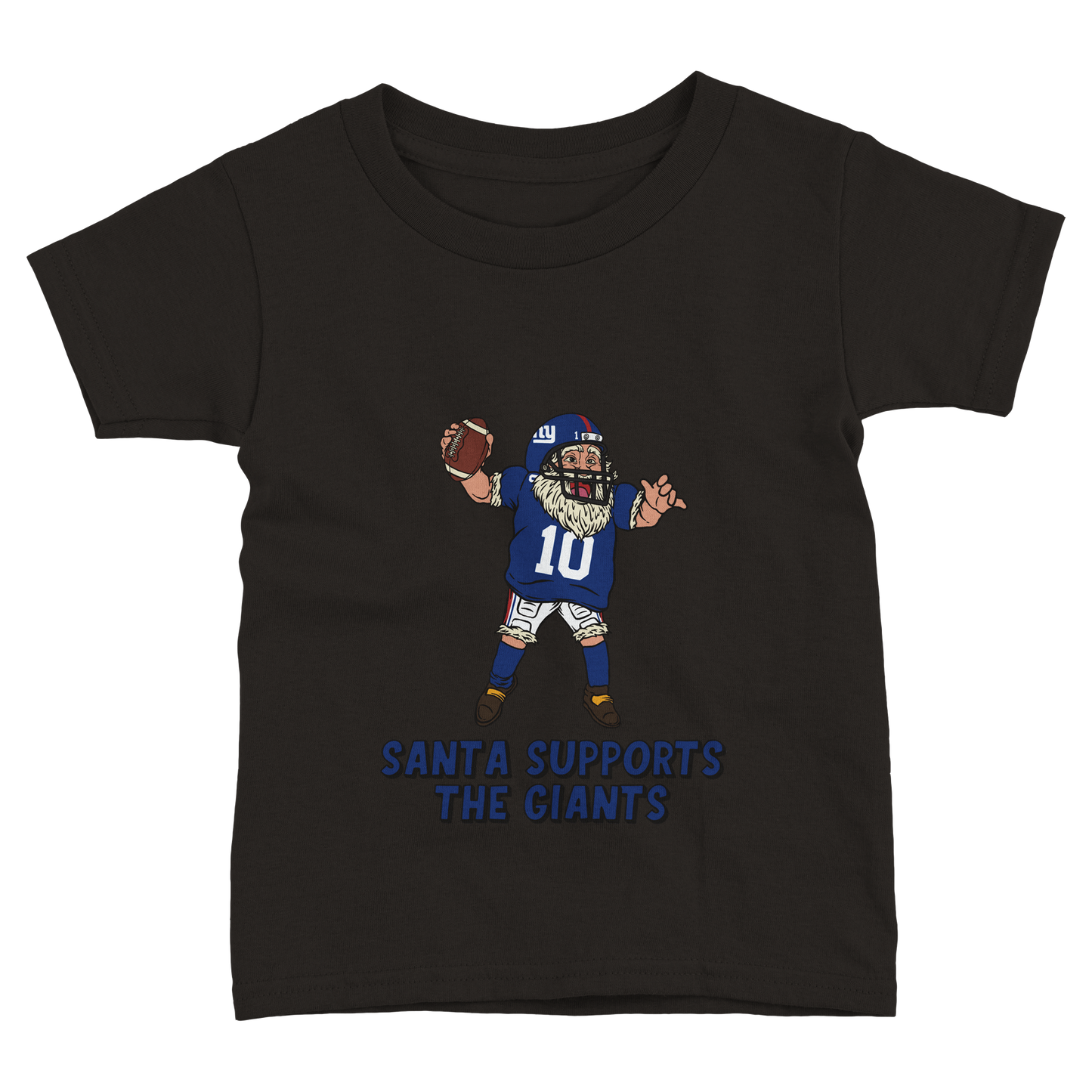 New York Giants Toddler Fine Jersey Santa T-Shirt