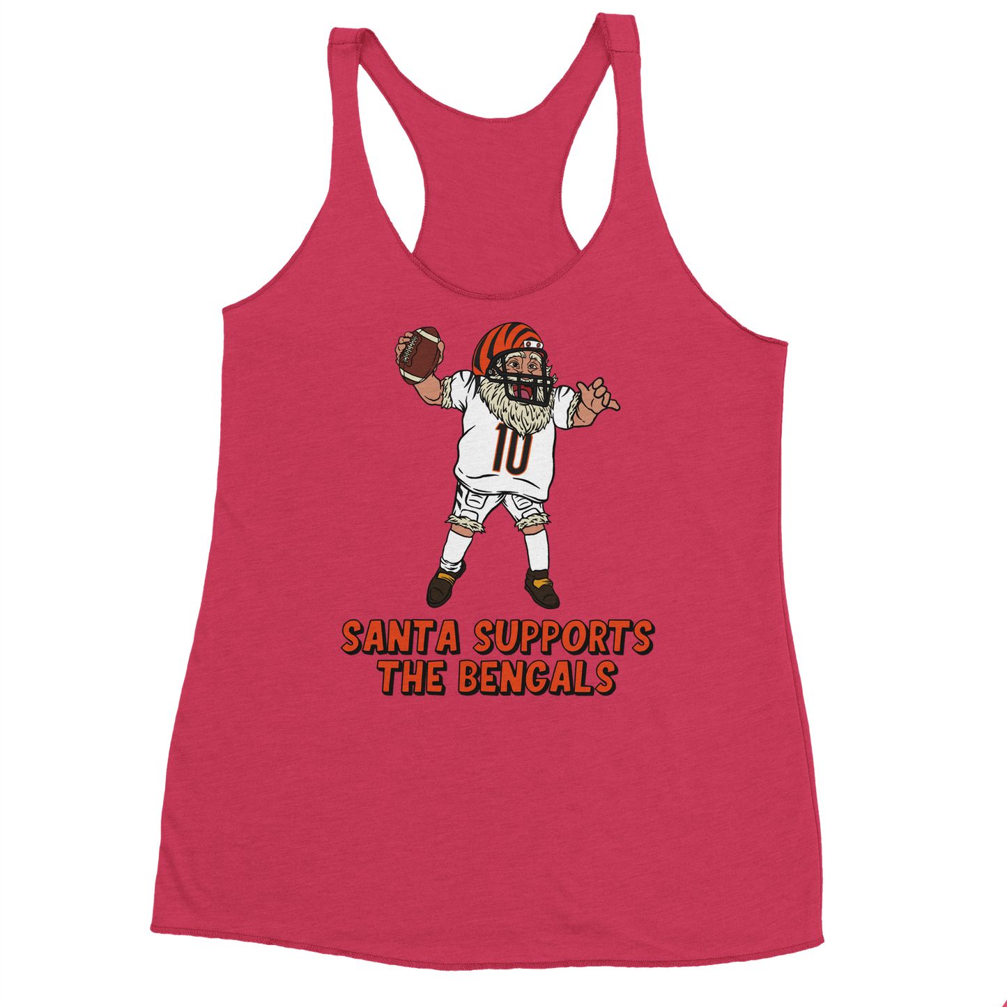 Cincinnati Bengals Women's Racerback Santa Tank Top