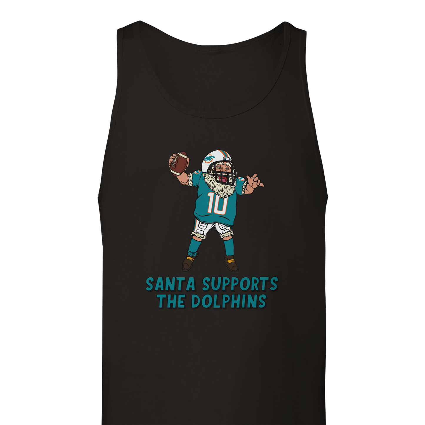 Miami Dolphins Unisex Santa Tank Top