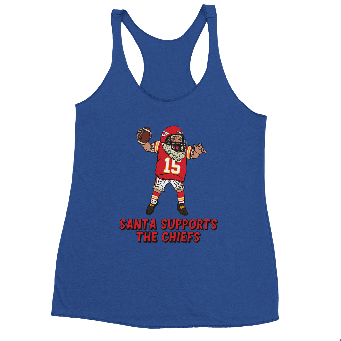 Kansas City Chiefs Women's Racerback Santa Tank Top