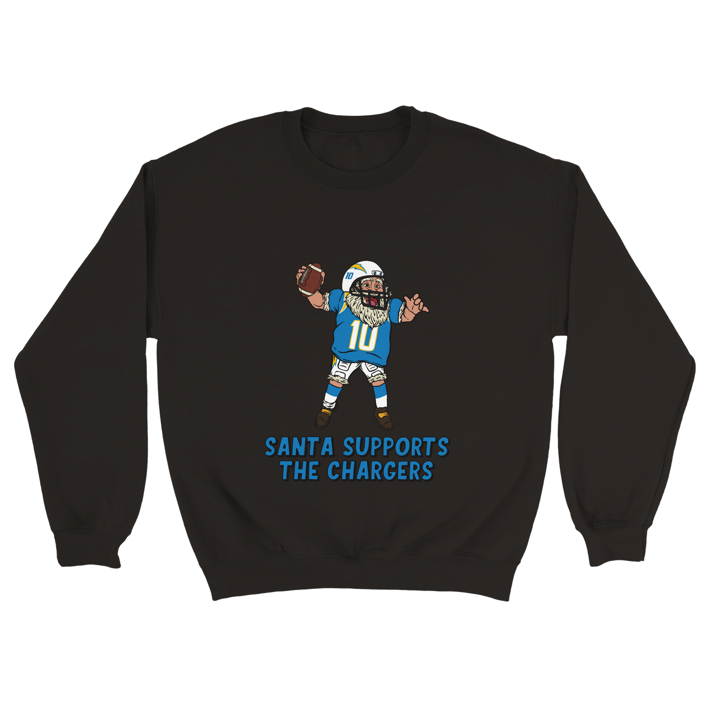 Los Angeles Chargers Unisex Crewneck Santa Sweatshirt