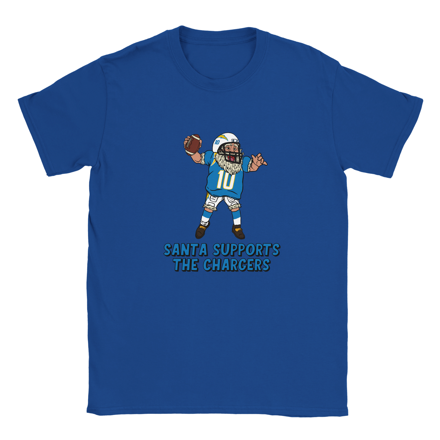 Los Angeles Chargers Kids Crewneck Santa T-shirt