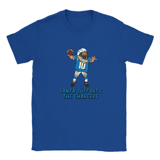 Los Angeles Chargers Kids Crewneck Santa T-shirt