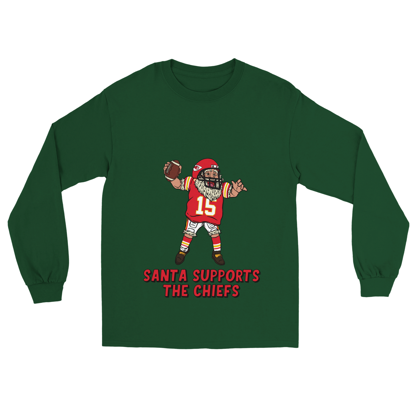 Kansas City Chiefs Unisex Longsleeve Santa T-shirt