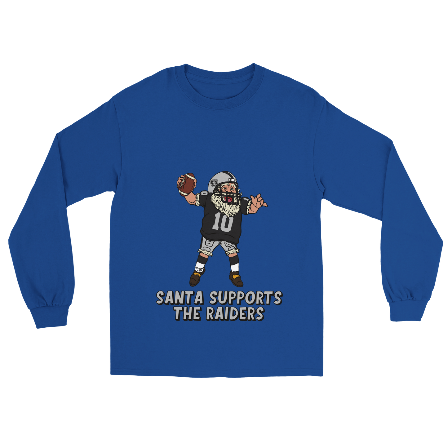 Las Vegas Raiders Unisex Longsleeve Santa T-shirt