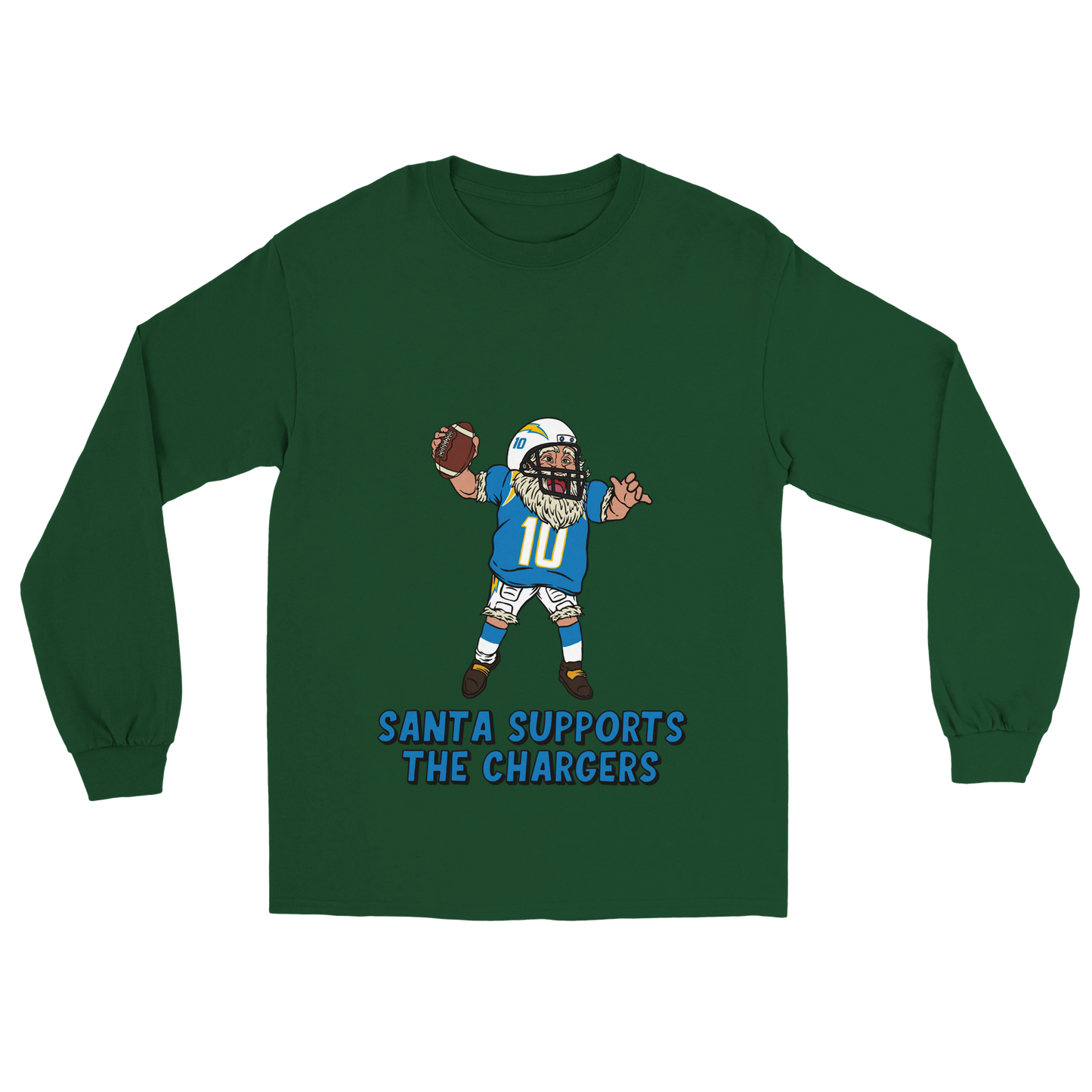 Los Angeles Chargers Unisex Longsleeve Santa T-shirt