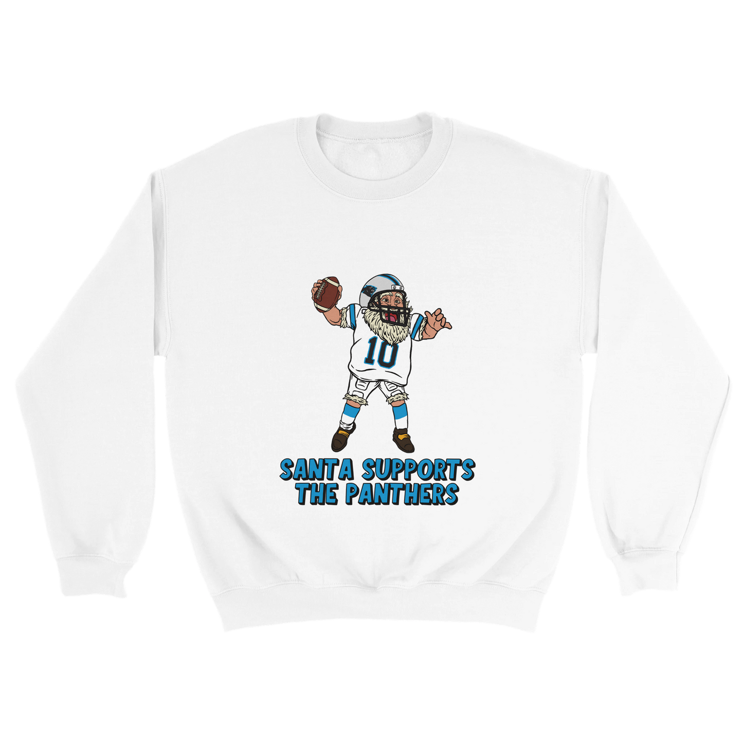 Carolina Panthers Unisex Crewneck Santa Sweatshirt