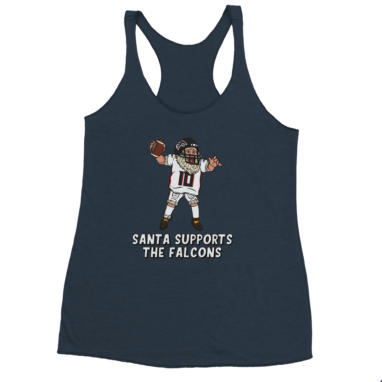 Atlanta Falcons Women's Racerback Santa Tank Top