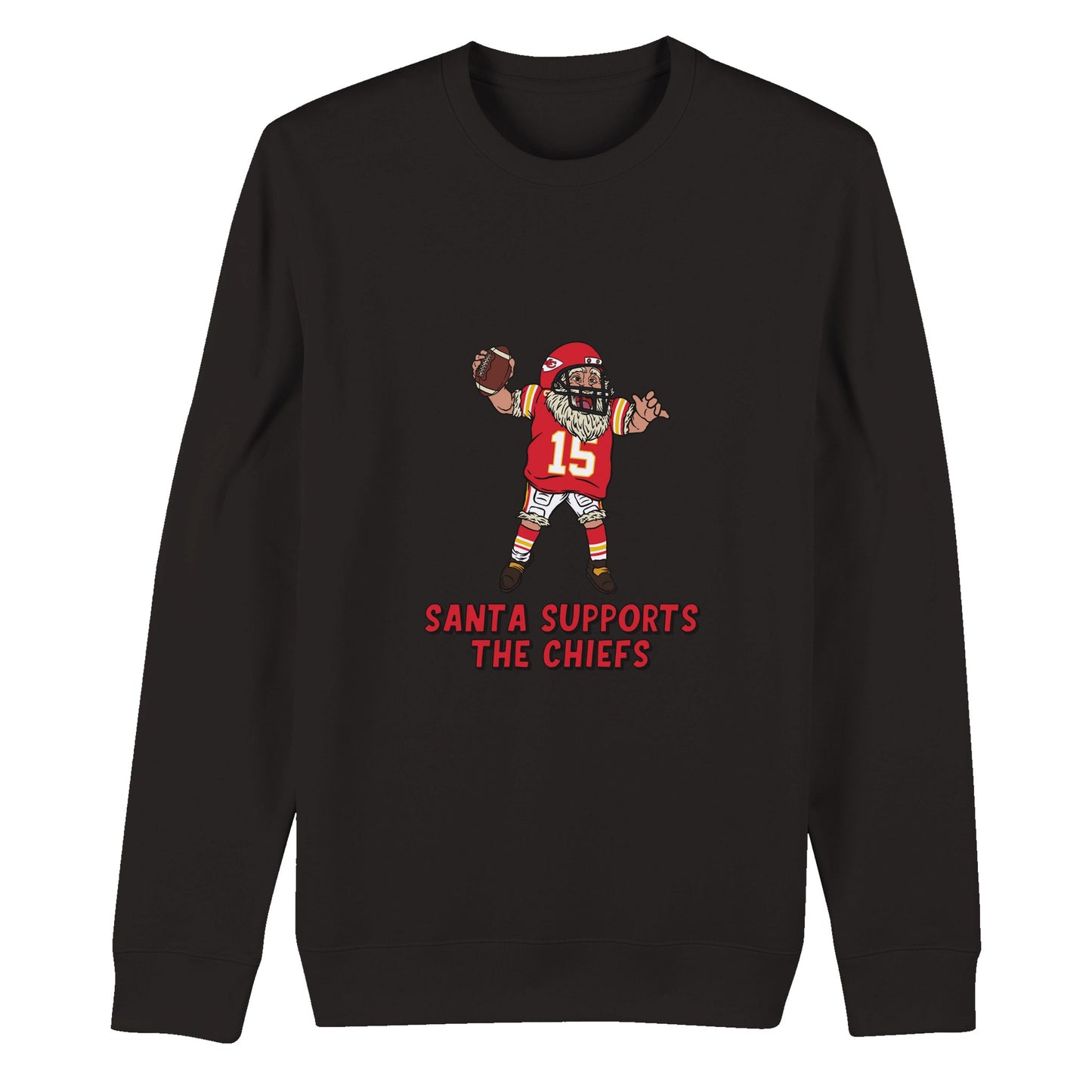 Kansas City Chiefs Organic Unisex Crewneck Santa Sweatshirt