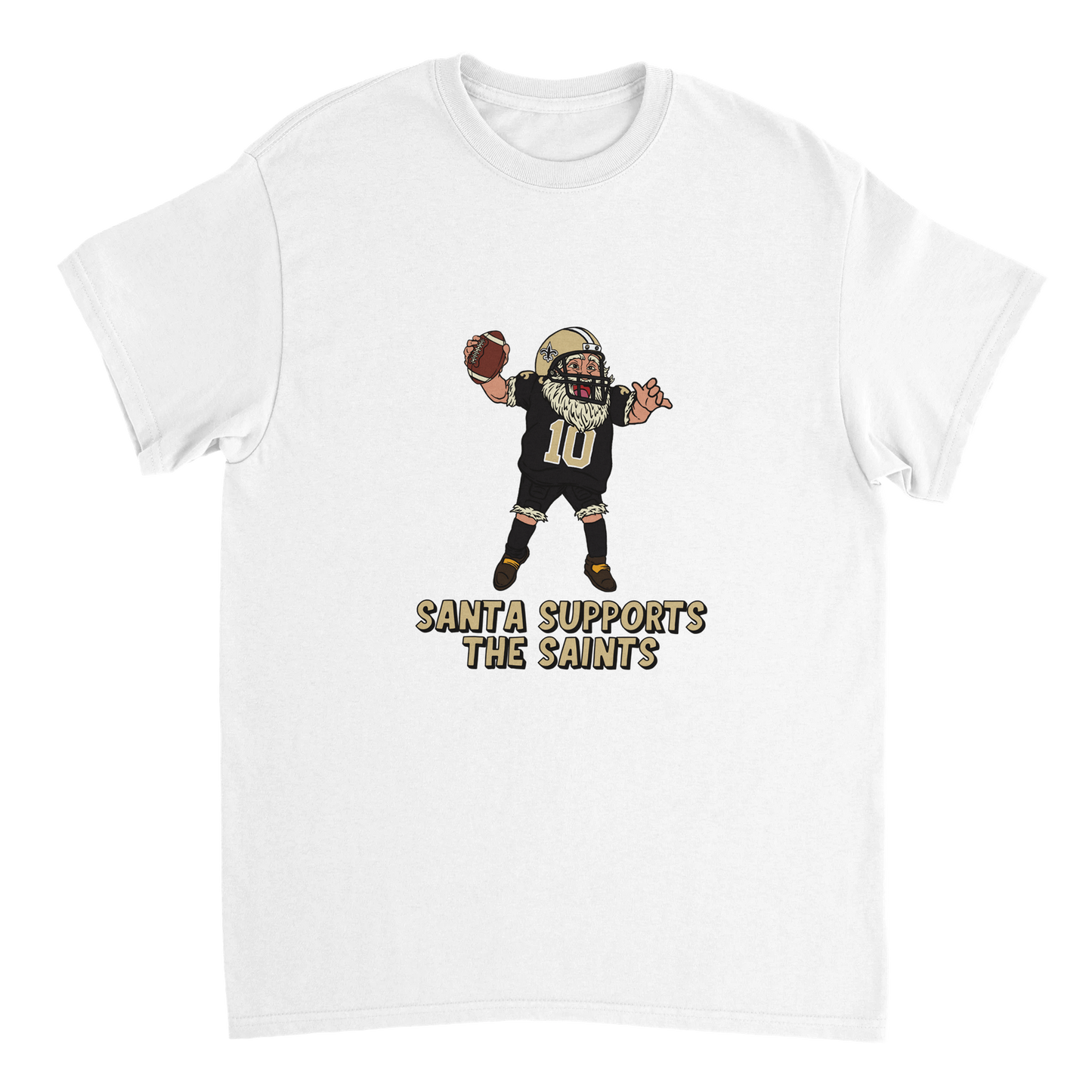 New Orleans Saints Unisex Crewneck Santa T-shirt