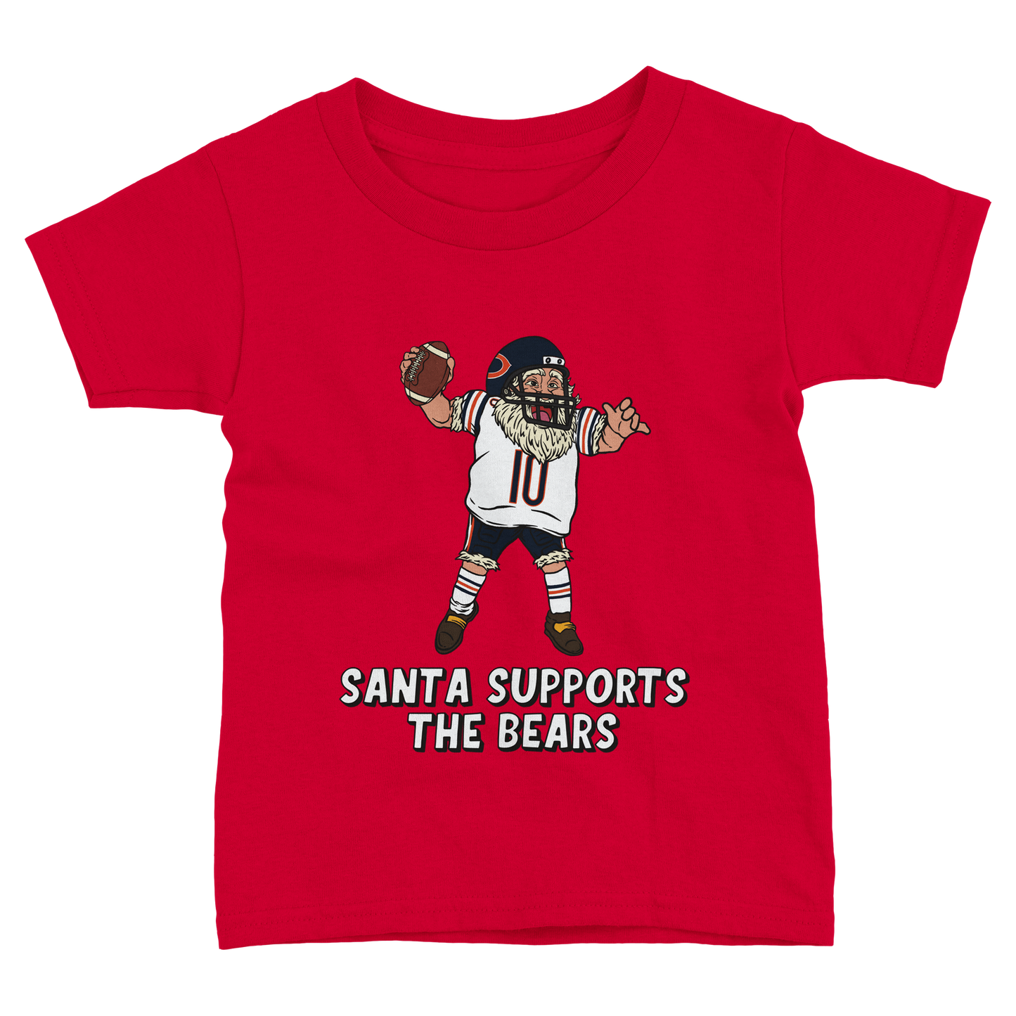 Chicago Bears Toddler Fine Jersey Santa T-Shirt