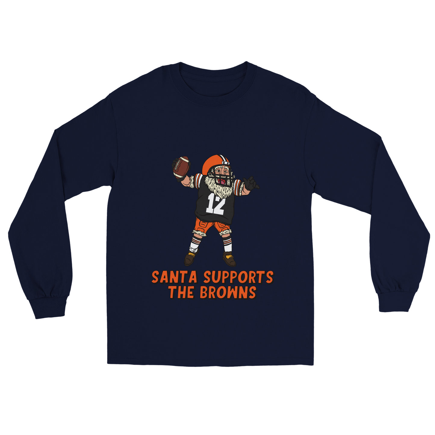 Cleveland Browns Unisex Longsleeve Santa T-shirt