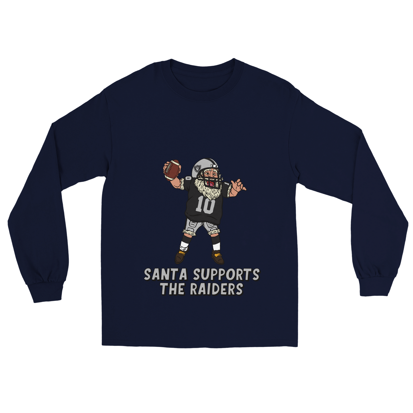 Las Vegas Raiders Unisex Longsleeve Santa T-shirt