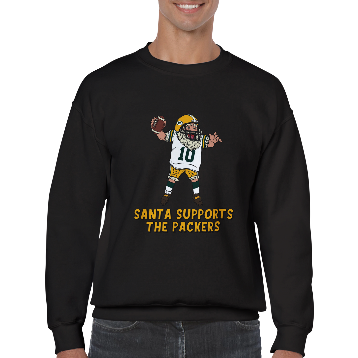 Green Bay Packers  Unisex Crewneck Santa Sweatshirt