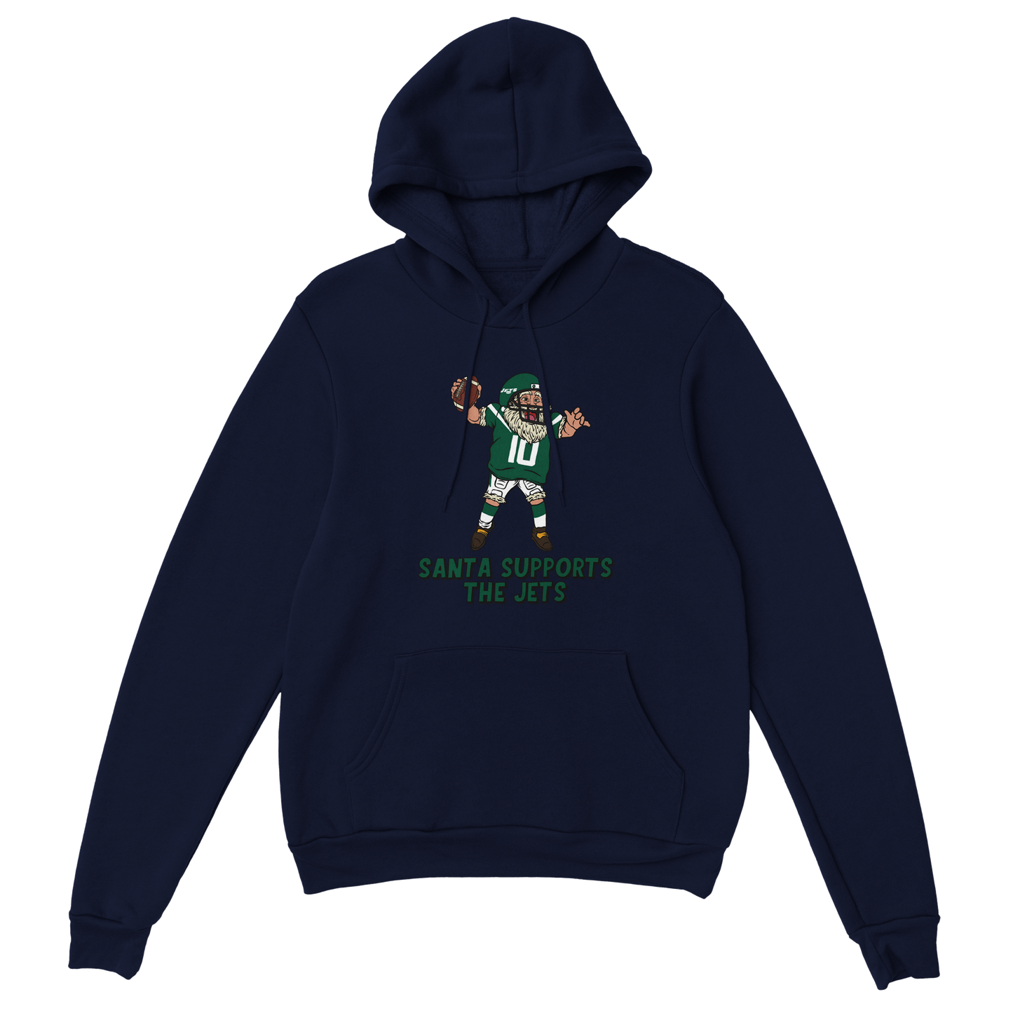 New York Jets Unisex Pullover Santa Hoodie