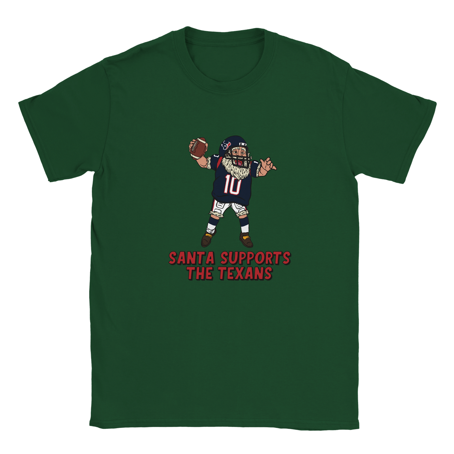 Houston Texans Kids Crewneck Santa T-shirt