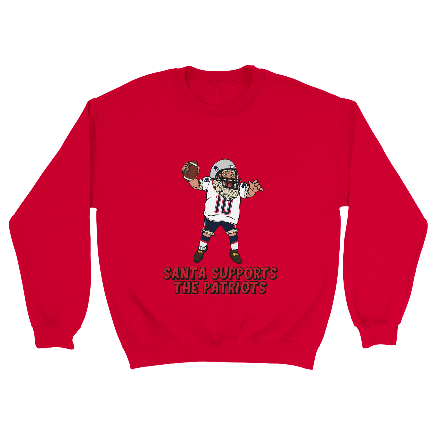 New England Patriots Unisex Crewneck Santa Sweatshirt