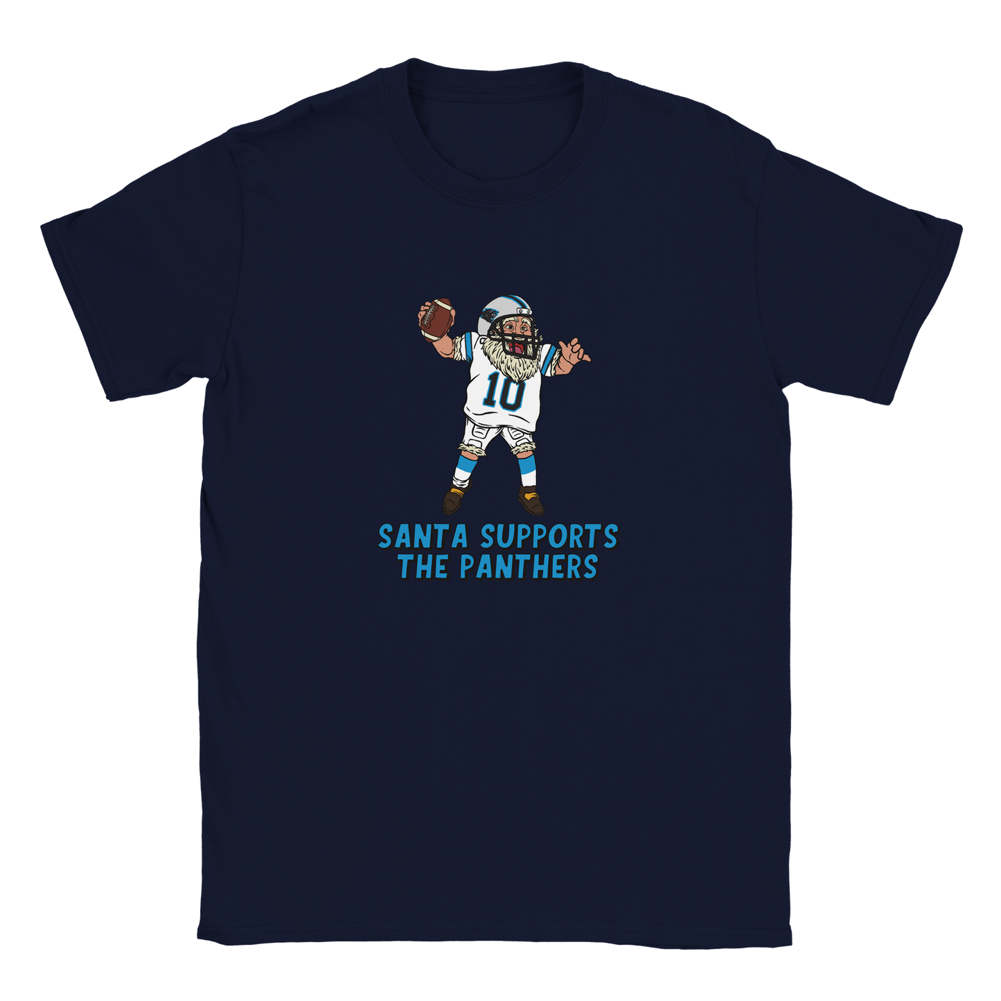 Carolina Panthers Kids Crewneck Santa T-shirt