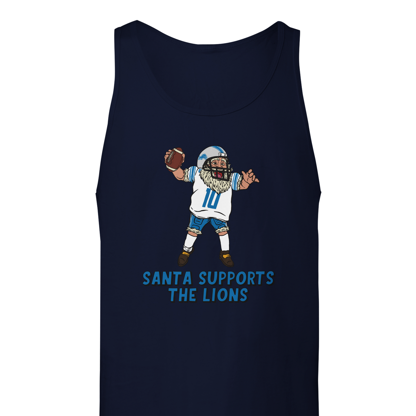 Detroit Lions Unisex Santa Tank Top