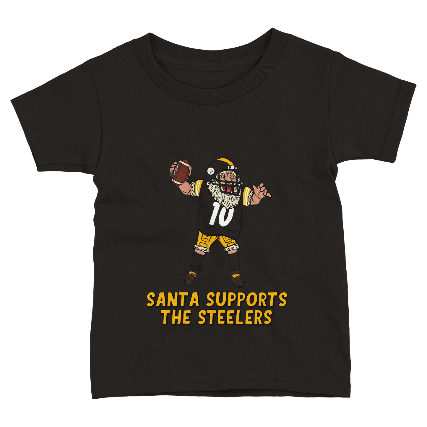 Pittsburgh Steelers Toddler Fine Jersey Santa T-Shirt