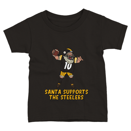 Pittsburgh Steelers Toddler Fine Jersey Santa T-Shirt