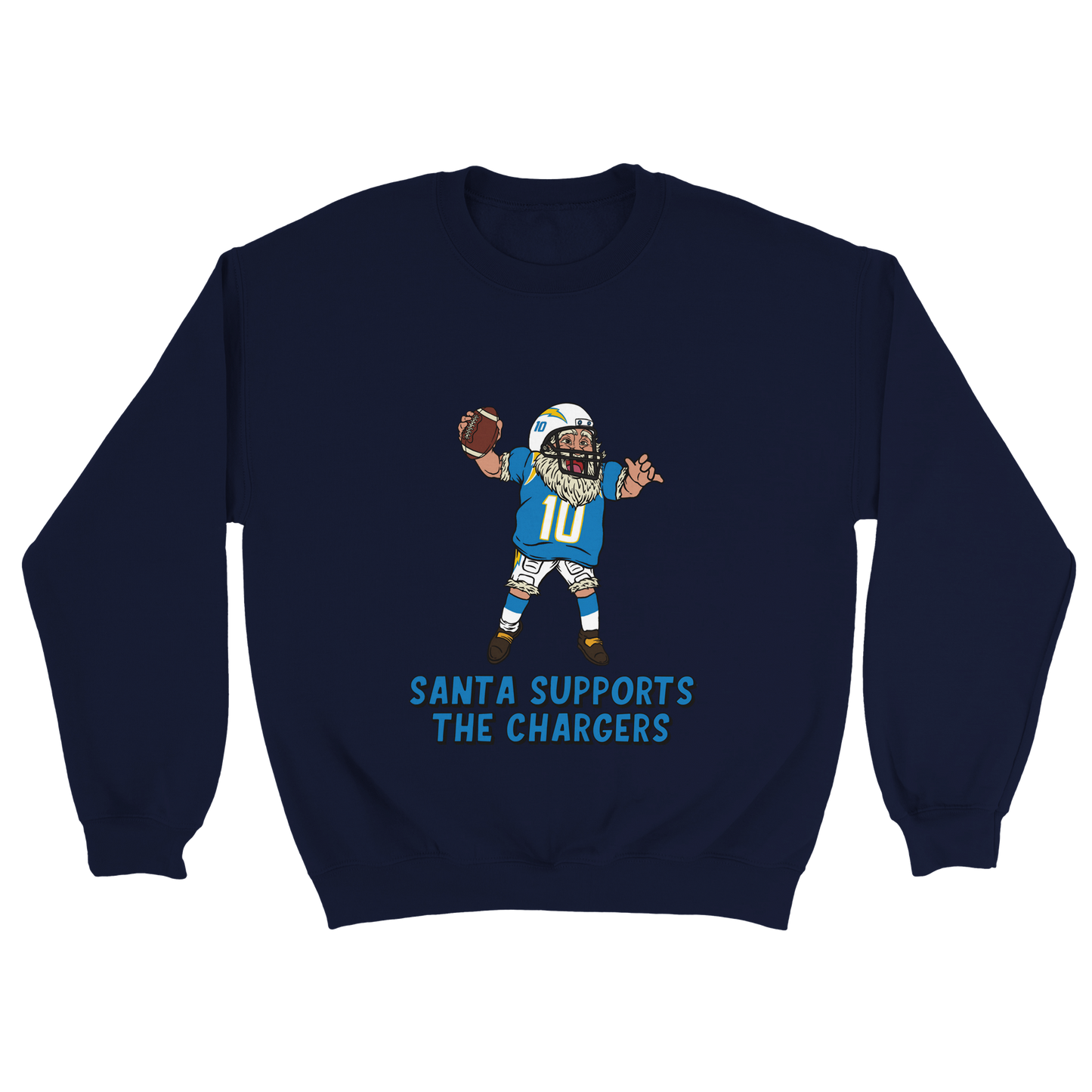 Los Angeles Chargers Unisex Crewneck Santa Sweatshirt